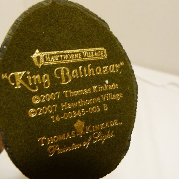 THOMAS KINKADE Hawthorne Village Nativity Kings Gaspar/Balthazar Figures in Box - Picture 16 of 16